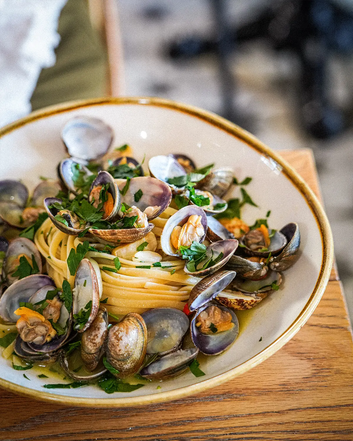 Linguine aux palourdes et au persil